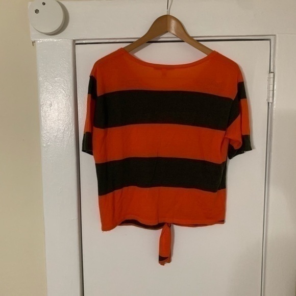 Autumn Cashmere Orange & Gray T-Shirt Size Small - Picture 5 of 5